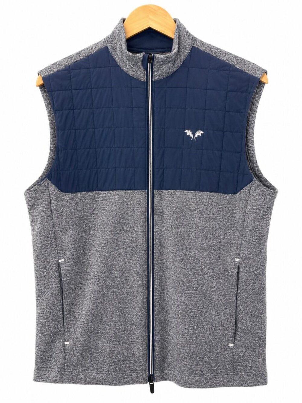 Johnnie-O Lovett PrepFormance Vest Navy Heather Gray Vest Men’s Small Timarron